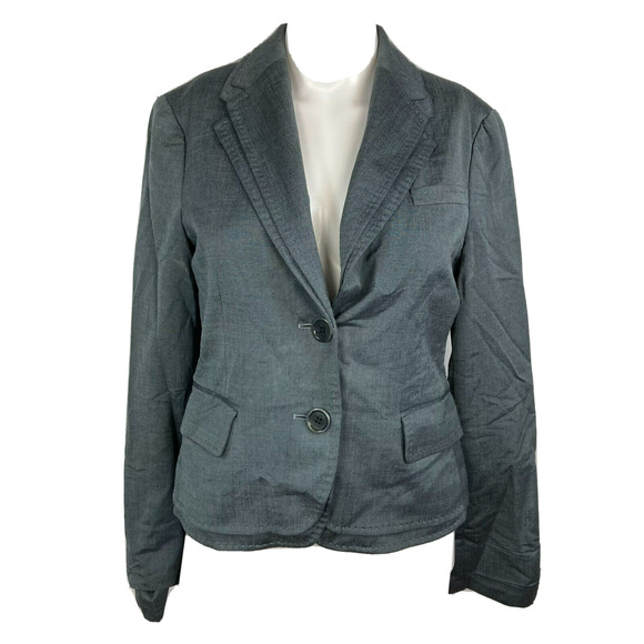 BCBGMaxAzria Jackets & Blazers - BCBGMAXAZRIA Jacket Womens Sz S Gray Lightweight Two Button Blazer Lined Pockets
